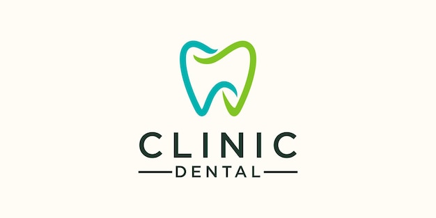 Simple Clinic Dental Logo Design template