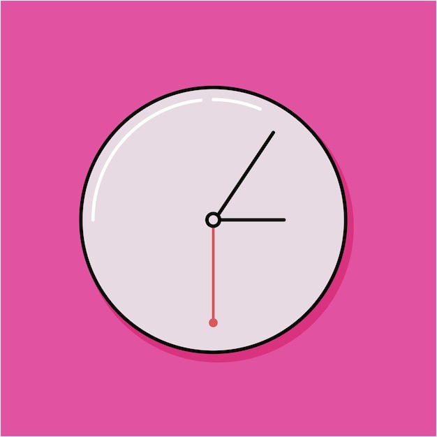 Simple Clock illustration icon