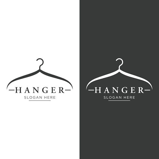 Simple clothes hanger logo design with creative ideaLogo for business boutique fashion beauty