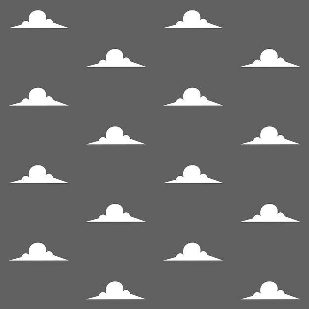 Simple Clouds Vector Seamless Pattern