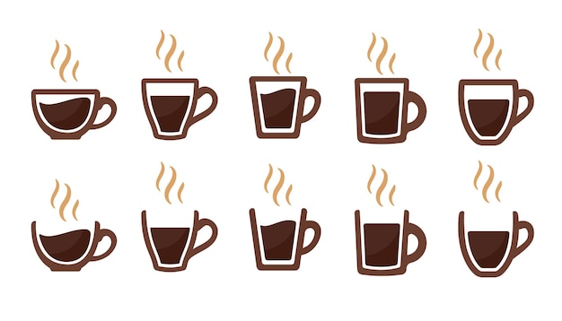 Simple coffee cup vector For the hot drink menu in the cafe