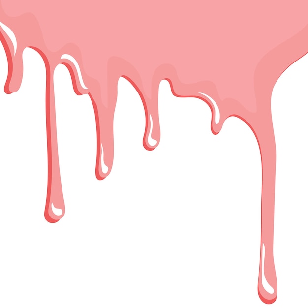 simple colored pink and white poster with pink streams spots that smoothly flow like drops