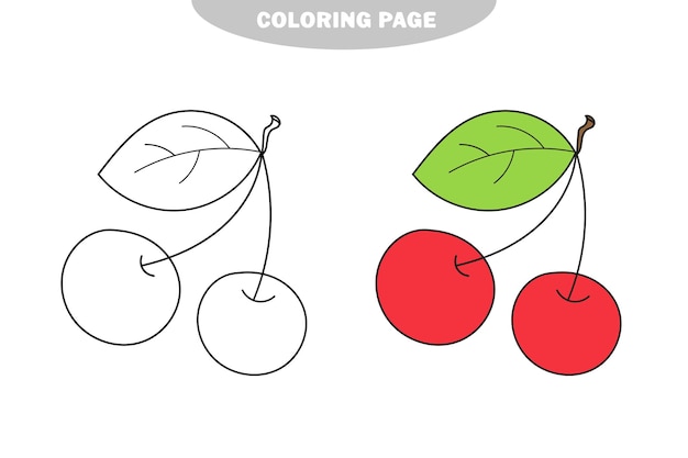 Simple coloring page. Educational worksheet to be colored