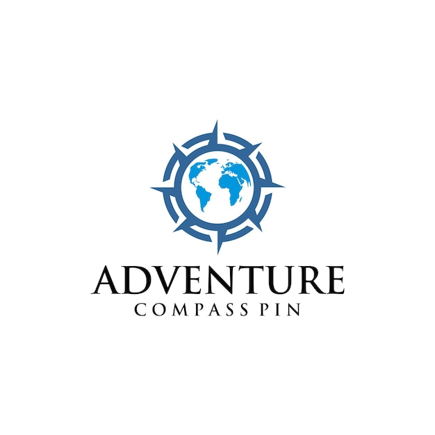 Simple compass logo design template