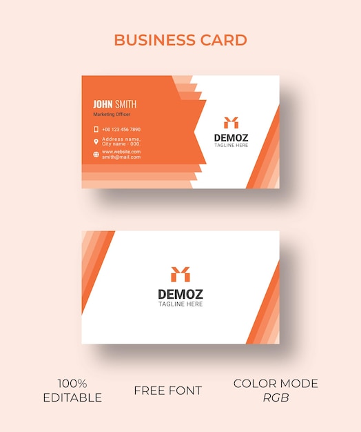 Simple corporate business card vector design