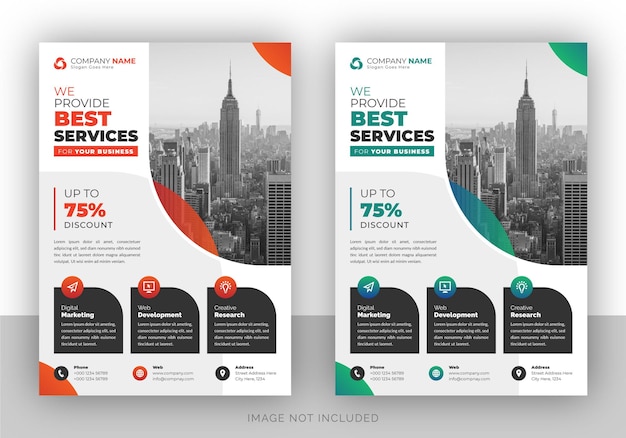 Simple corporate business flyer design template