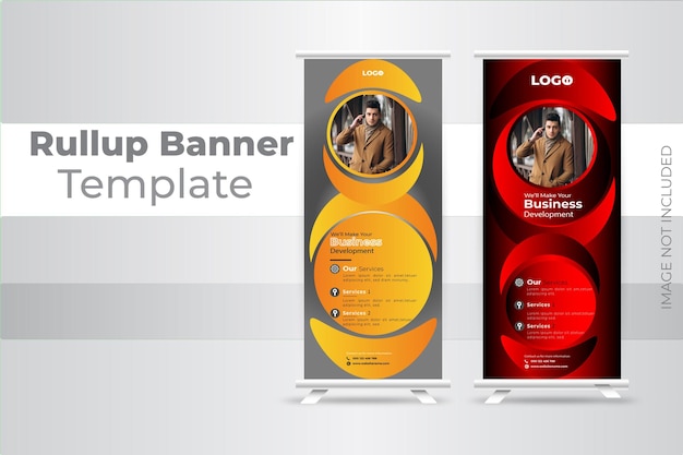 Simple corporate rollup standee xbanner template