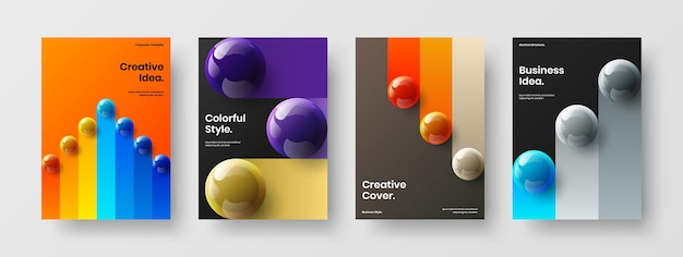 Simple cover vector design template collection