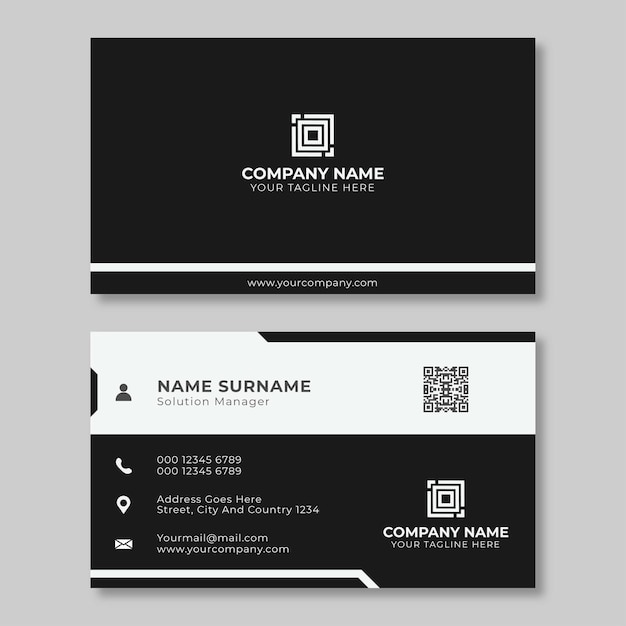 simple creative business card design black