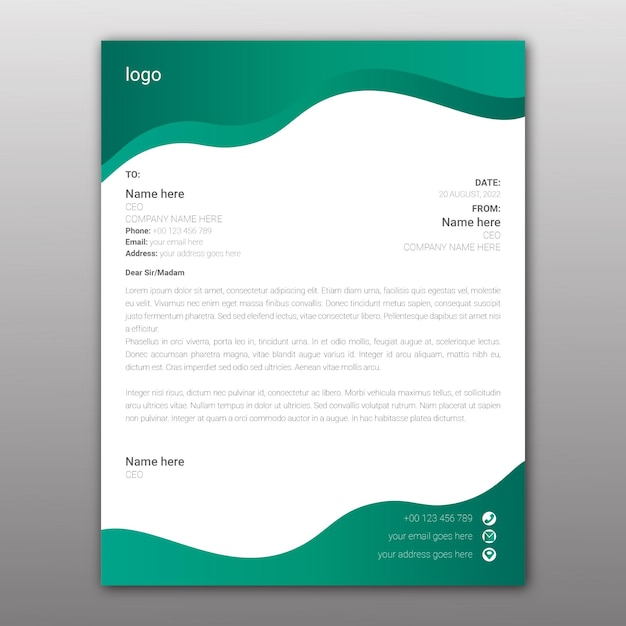 Simple and creative letterhead design.