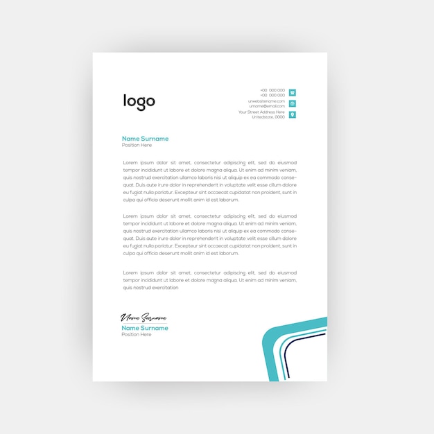 Vector simple and creative letterhead template design