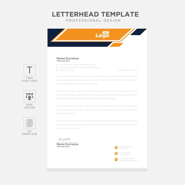 Simple creative modern letterhead templates