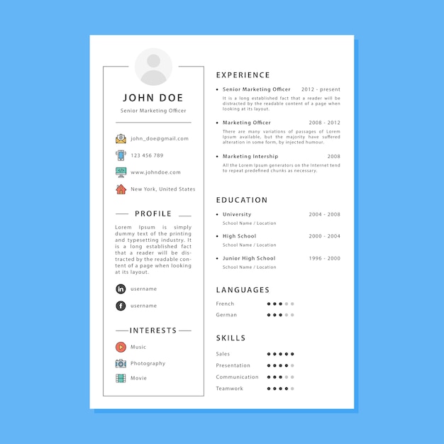 Simple CV Template