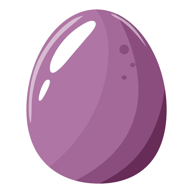 simple design of easter chicken egg painted in purple color element for poster and banner