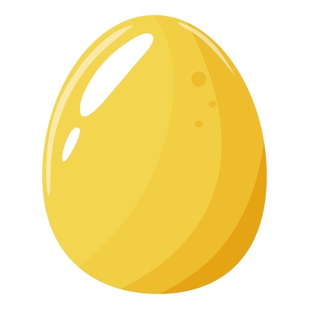 simple design of easter chicken egg painted in yellow color element for poster and banner