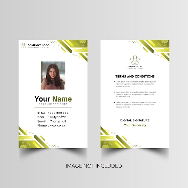 Vector simple design mockup name and id card 7