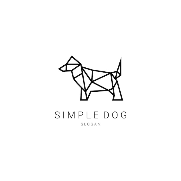 Simple Dog logo design icon template