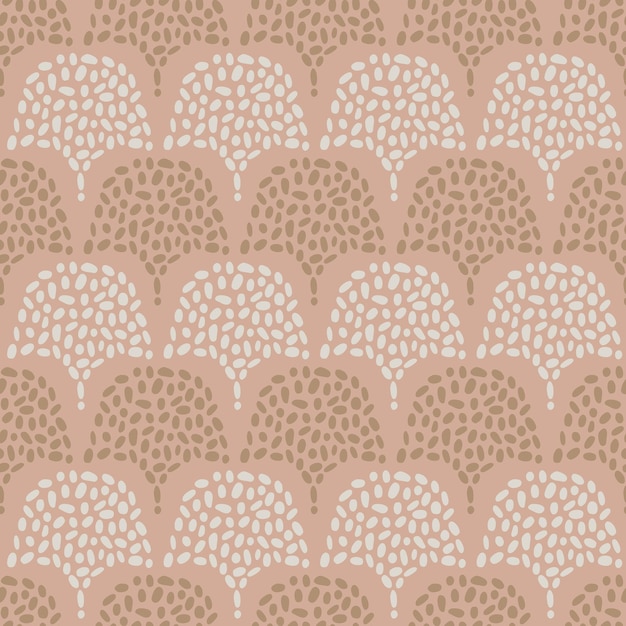 Simple dotted neutral seamless pattern. Minimal background boho color. Vector illustration.