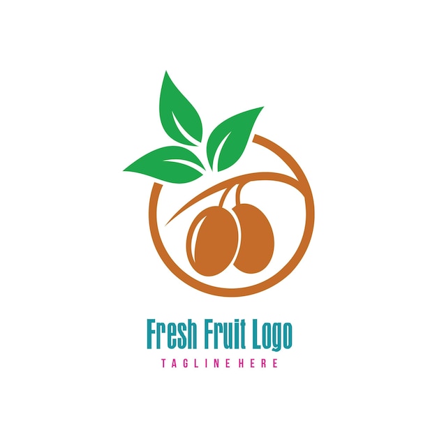 simple and easy to understand fresh fruit logo