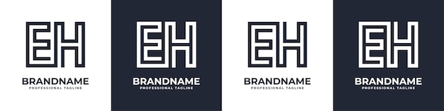 Simple EH Monogram Logo suitable for any business with EH or HE initial