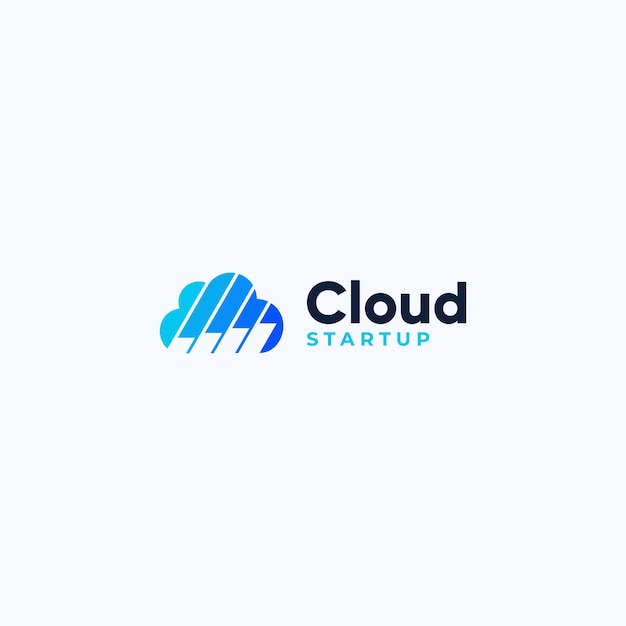 Simple and Elegant Cloud Data and Bar Chart logo designs