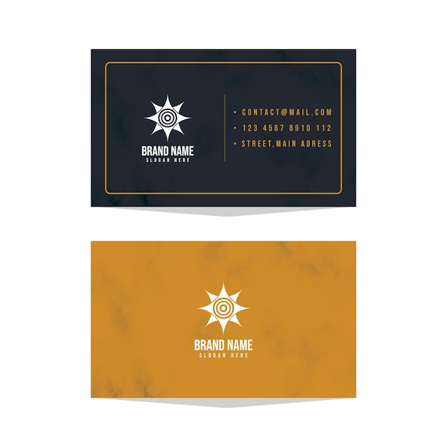 Simple and elegant golden business card template