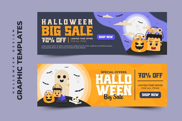 Simple and elegant Halloween graphic design template that is easy to customize