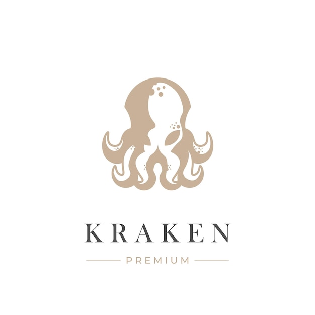 Simple Elegant Kraken Illustration Logo