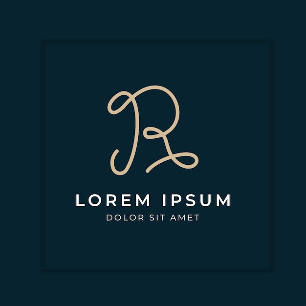 Simple Elegant Luxury Initial Letter R Logo Design