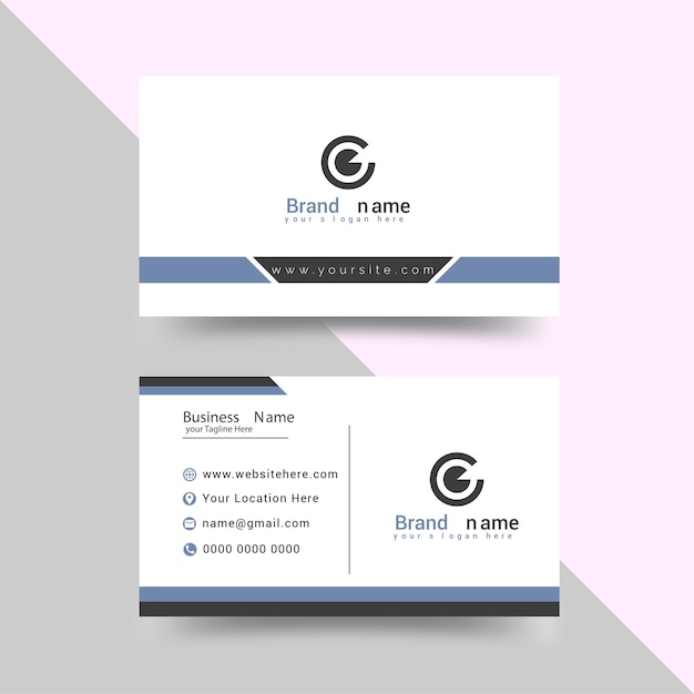 Simple elegant modern business card design template