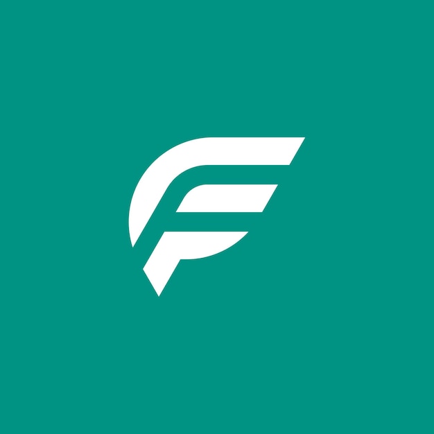 simple and elegant natural letter F leaf logo