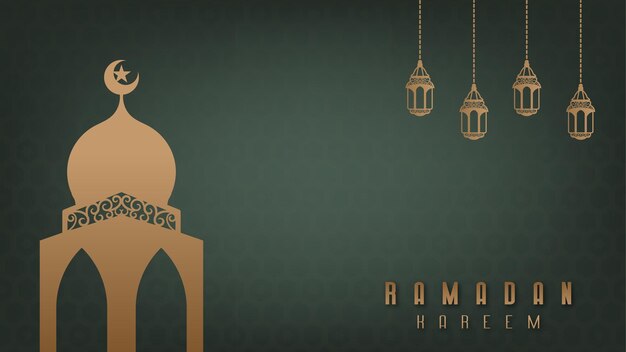 Vector simple elegant premium design for ramadan celebration background