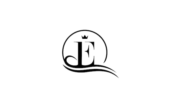 Simple Elegant Type Letter LE Logo