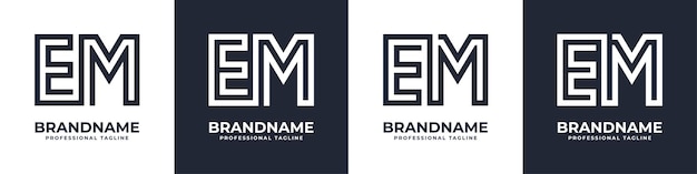 Simple EM Monogram Logo suitable for any business with EM or ME initial