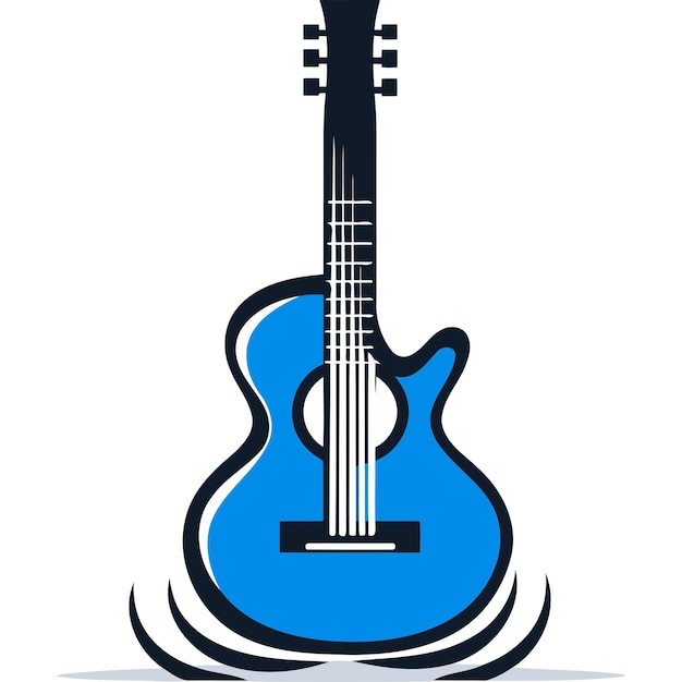 A simple yet eyecatching illustration of an acoustic guitar perfect for musicrelated designs branding or social media