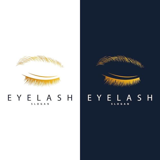 Simple Eyelash Logo Minimalist Abstract Design Templet Illustration Symbol