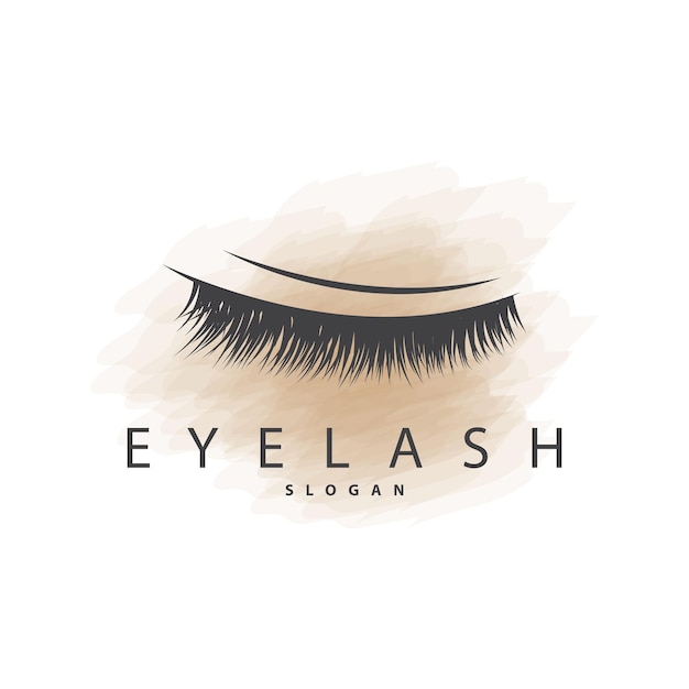 Simple Eyelash Logo Minimalist Abstract Design Templet Illustration Symbol