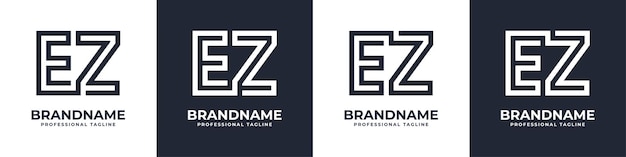 Simple EZ Monogram Logo suitable for any business with EZ or ZE initial