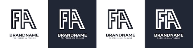 Simple FA Monogram Logo suitable for any business with FA or AF initial