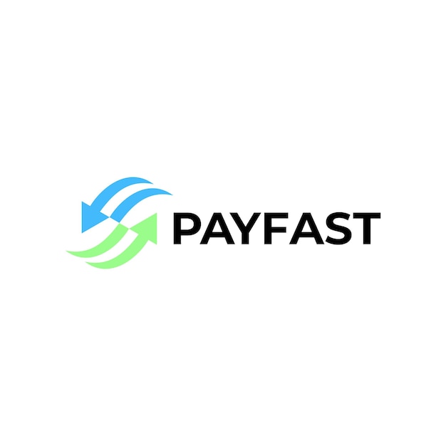 simple fast payment logo design with arrow logo and abstract letter S.