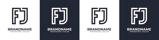 Simple FJ Monogram Logo suitable for any business with FJ or JF initial