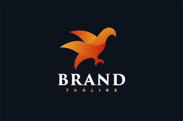 simple flame bird logo