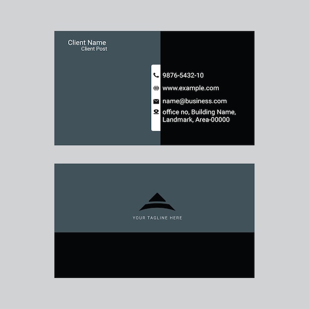 simple flat or minimal business card vector illustration