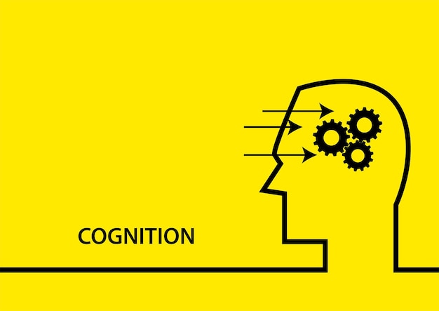 Simple flat vector illustration of cognition symbol