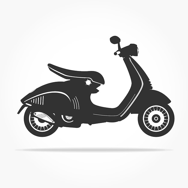 simple floating scooter icon 