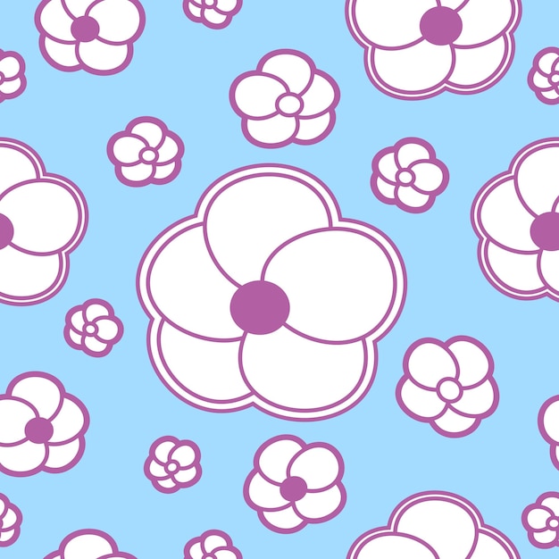 Simple floral seamless pattern vector background textile print endless illustration