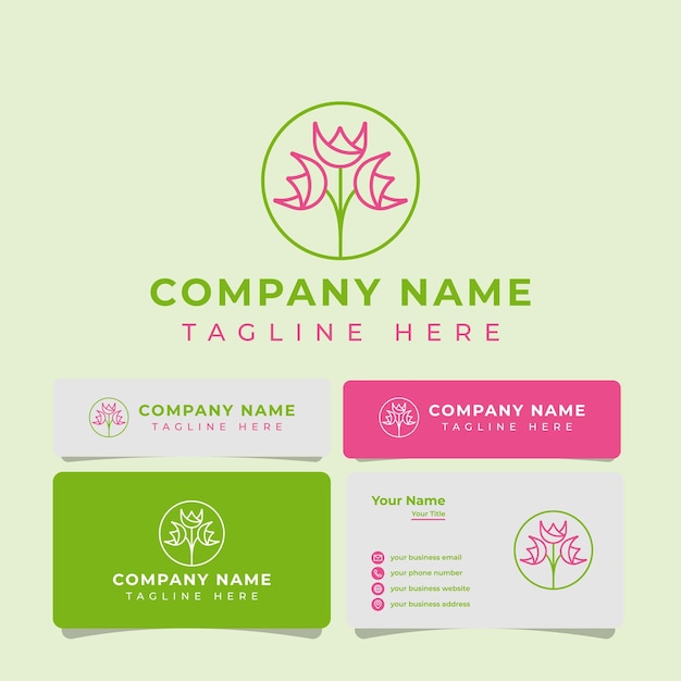 Simple Flower Logo, suitable for any business related to flower.