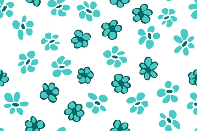 Simple flower seamless pattern vector tissue print design Rusti