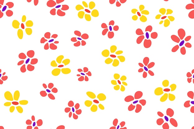 Simple flower seamless pattern vector tissue print design Rusti