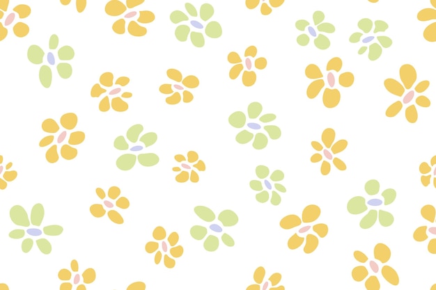 Simple flower seamless pattern vector tissue print design Rusti